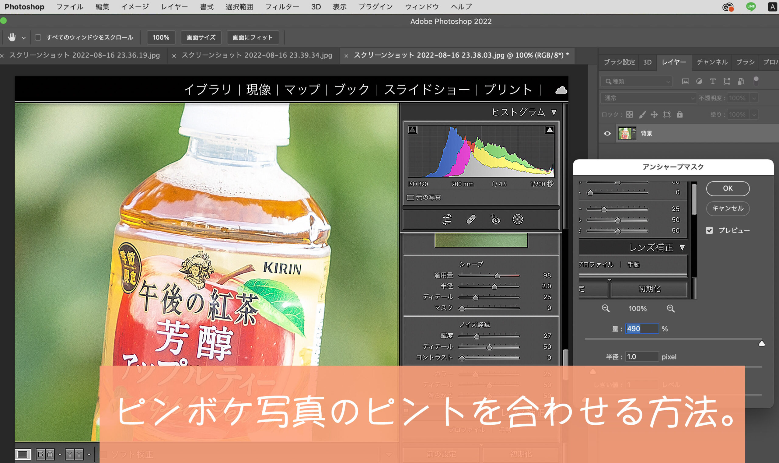 Lightroom 撮影した写真がブレていた 編集で簡単にピントを合わせる方法 公式 出張撮影なな