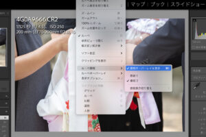 現像の情報表示