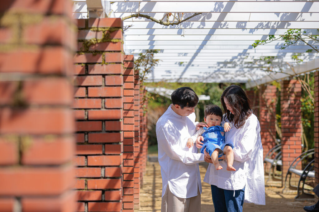 京都植物園の家族写真