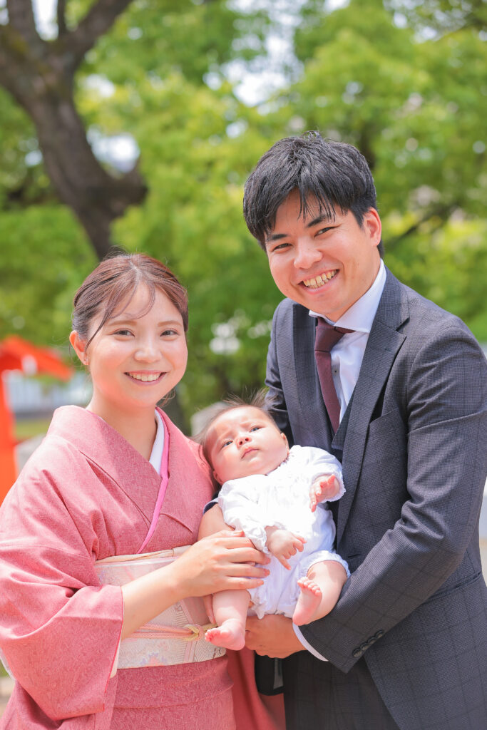 百舌鳥八幡宮で赤ちゃんの撮影