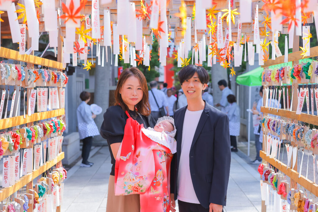 服部天神宮でお宮参り撮影