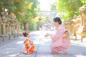 石清水八幡宮でお宮参り撮影