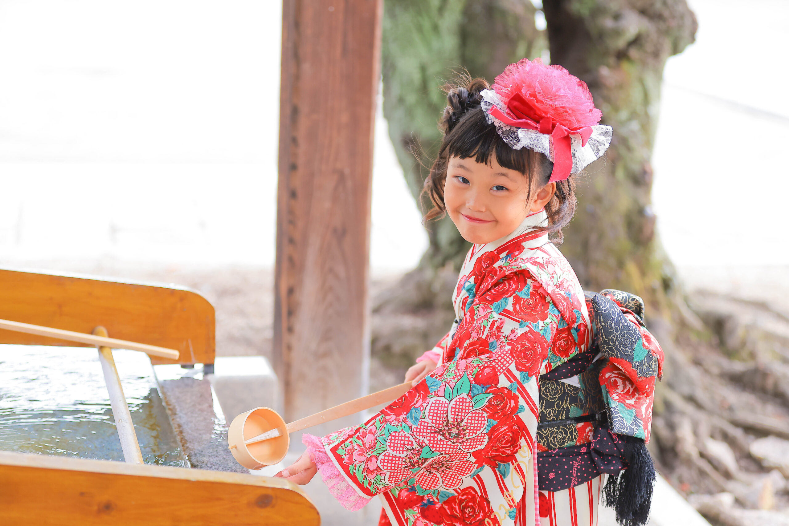 阿部野神社で753撮影