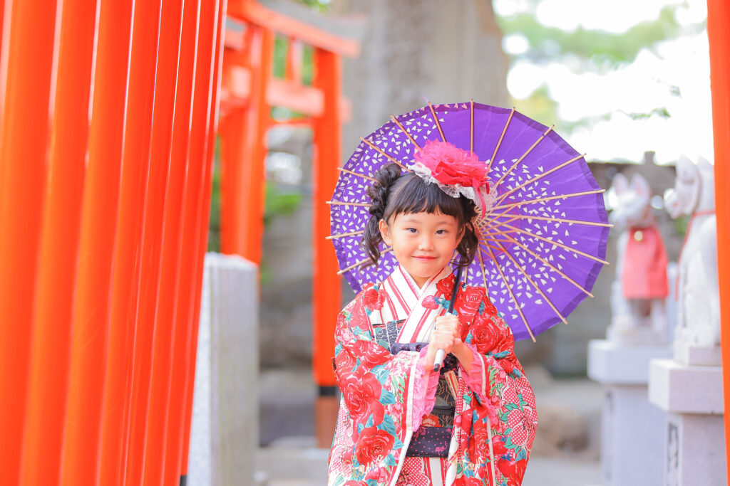 阿部野神社で753撮影