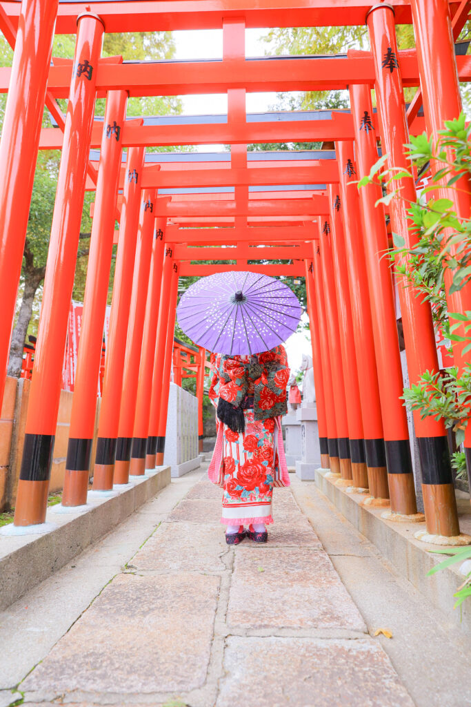 阿部野神社で753撮影