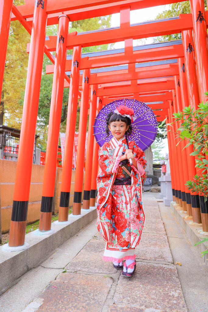 阿部野神社で753撮影
