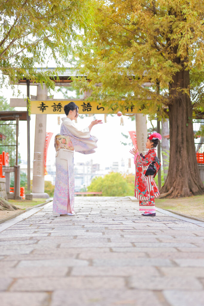 阿部野神社で753撮影